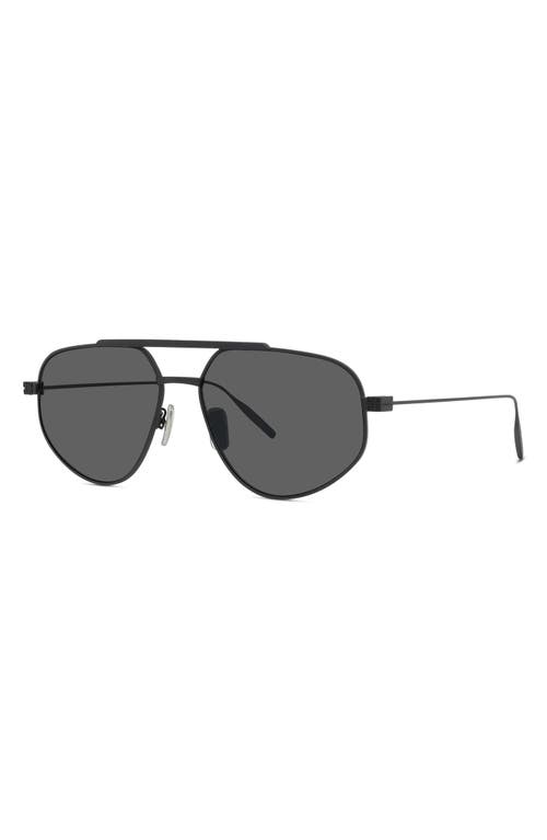 Shop Givenchy Gvspeed 57mm Aviator Sunglasses In Matte Black/smoke Mirror