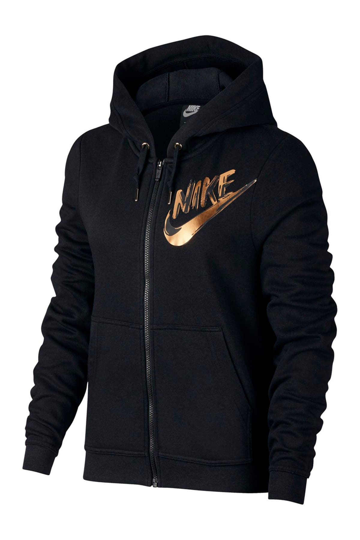 nike hoodie metallic logo