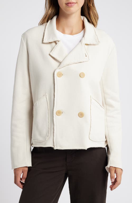 Shop Frank & Eileen Mini Belfast Crop Knit Peacoat In Vintage White