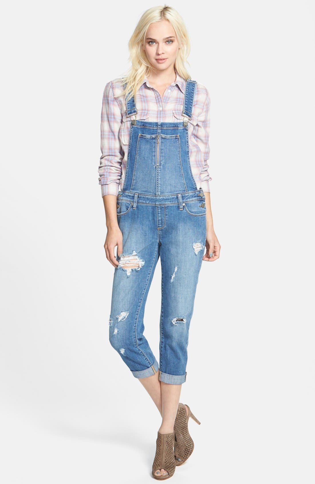 Paige Denim 'Sierra' Distressed Overalls (Conner) Nordstrom