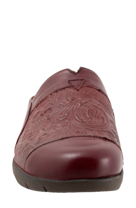 Softwalk San Marcos Tooling Mule In Dark Red