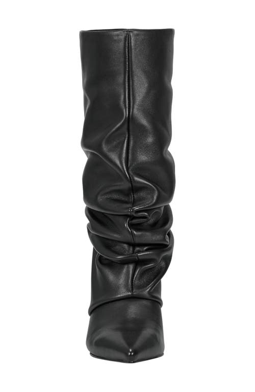 Shop Marc Fisher Ltd Paityn Slouch Pointed Toe Boot In Black Leather