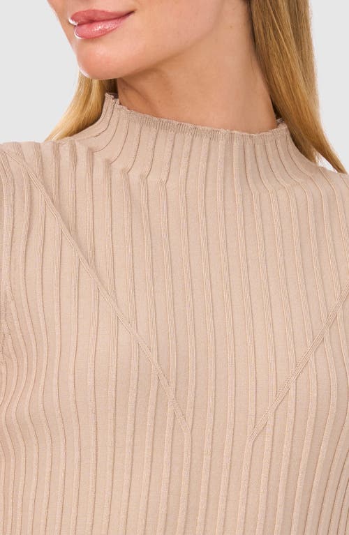 Shop Halogenr Halogen(r) Mock Neck Sleeveless Sweater In Coastal Beige