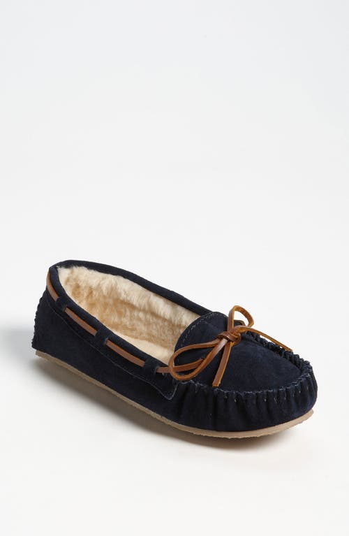 Cally Slipper in Navy Suede