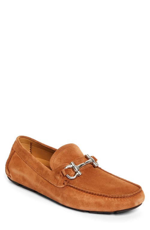 FERRAGAMO Parigi Gancio Bit Driving Loafer Cognac New Biscotto at Nordstrom,