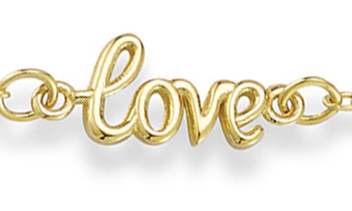 Ember Fine Jewelry 14k Love Script Bracelet In Gold