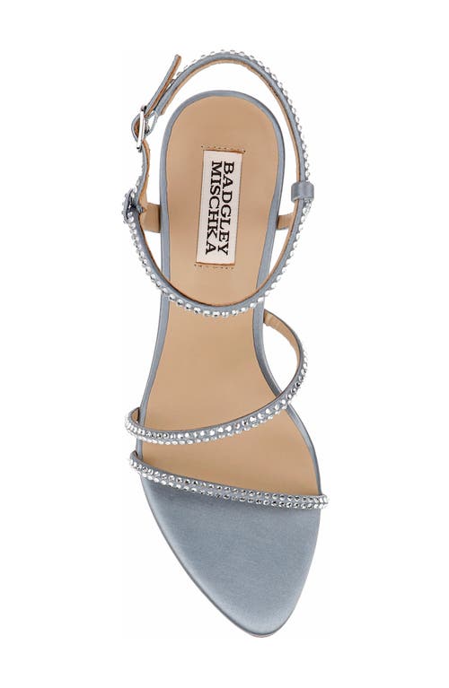 Badgley Mischka Collection Julianna Ankle Strap Sandal In Ice Satin