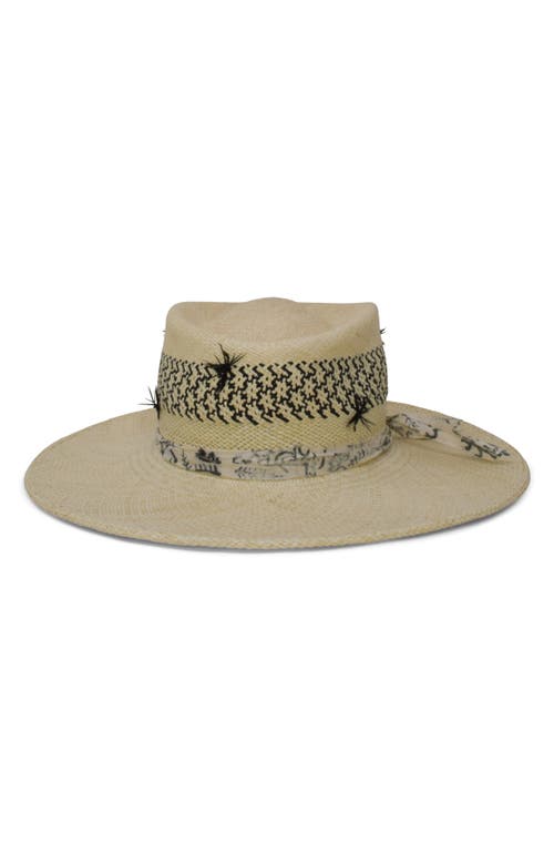 Gigi Burris Millinery Merle Woven Straw Blend Sun Hat in Natural