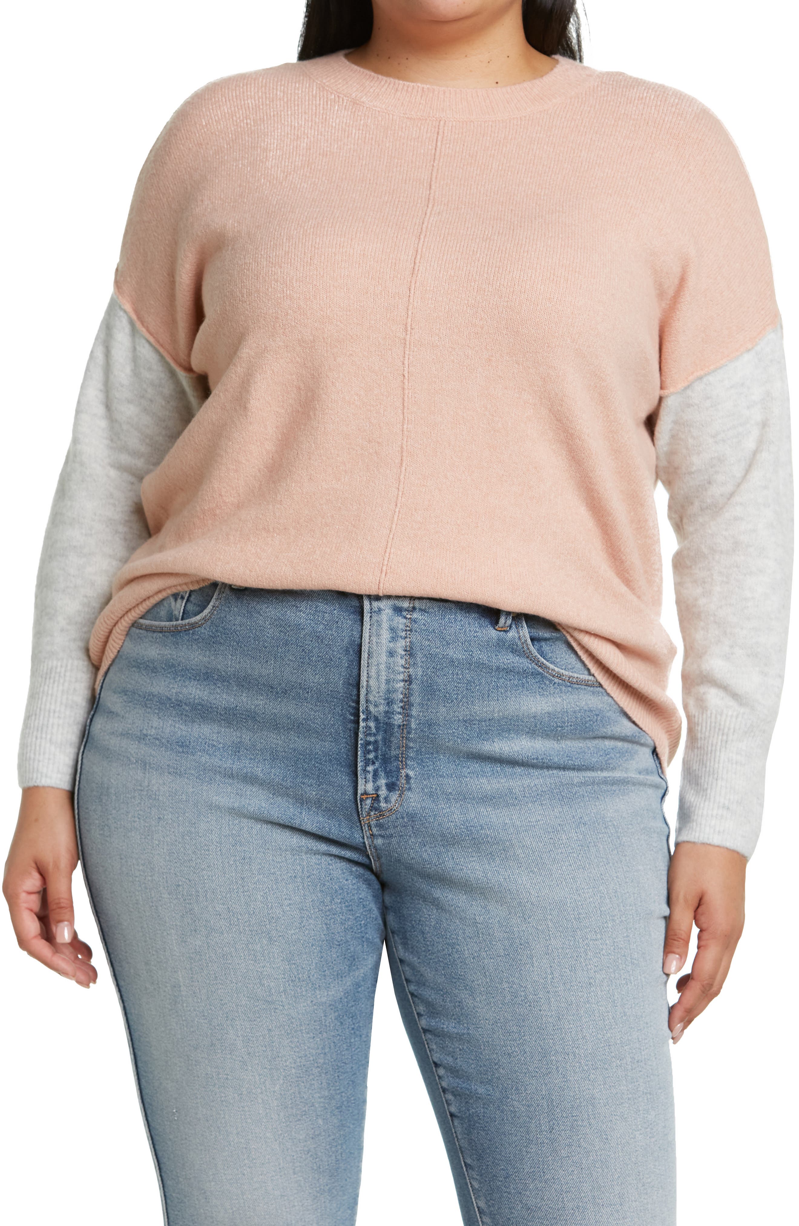 Vince Camuto Extended Shoulder Colorblock Sweater | Nordstrom