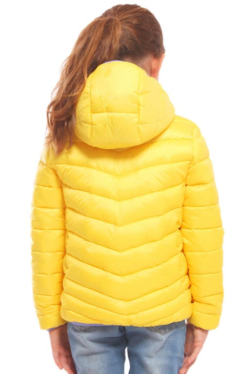 Rokka&rolla Kids' Reversible Lightweight Puffer Jacket In Gold Finch