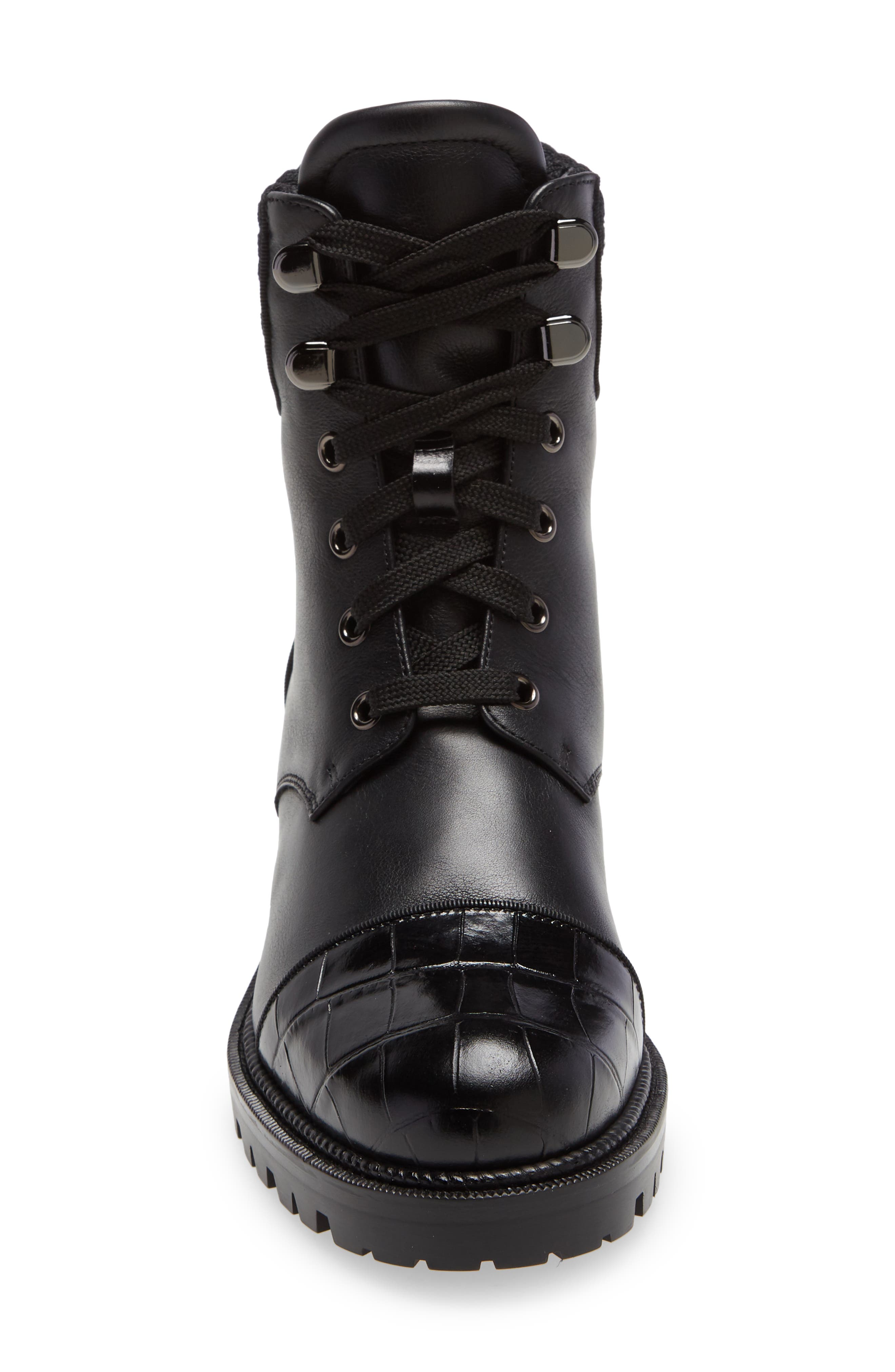 black louboutin combat boots