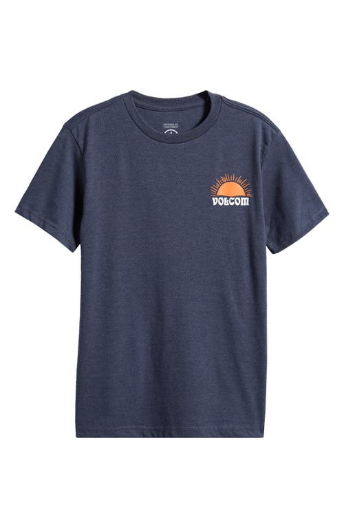 Volcom Baby Kids' Sunshiney Daze Graphic T-shirt In Navy Heather