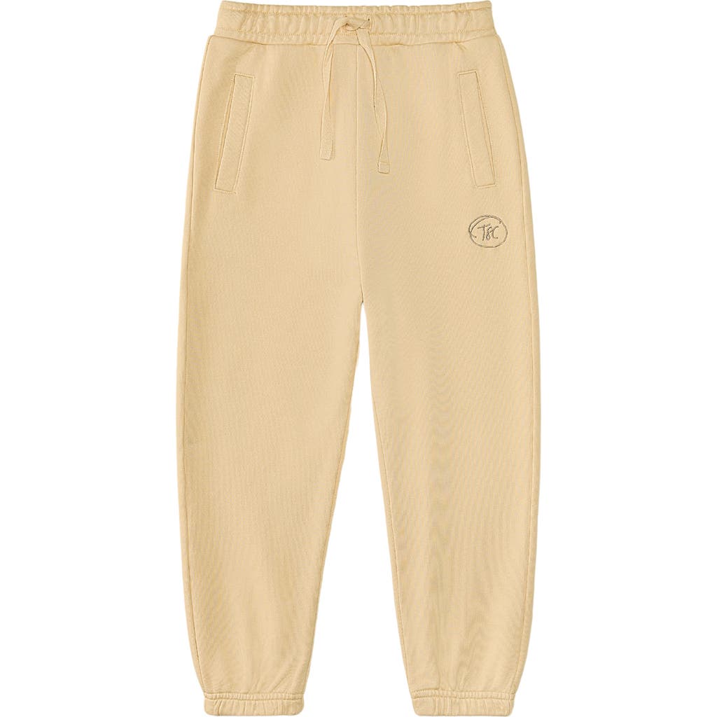 The Sunday Collective Kids' Natural Dye Everyday Joggers in Light Yellow