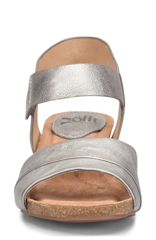 Söfft Verina Wedge Sandal In Grey Platin