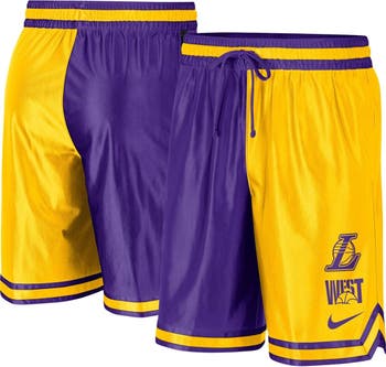 Nike Women's Los Angeles Lakers Yellow Courtside Shorts, Small