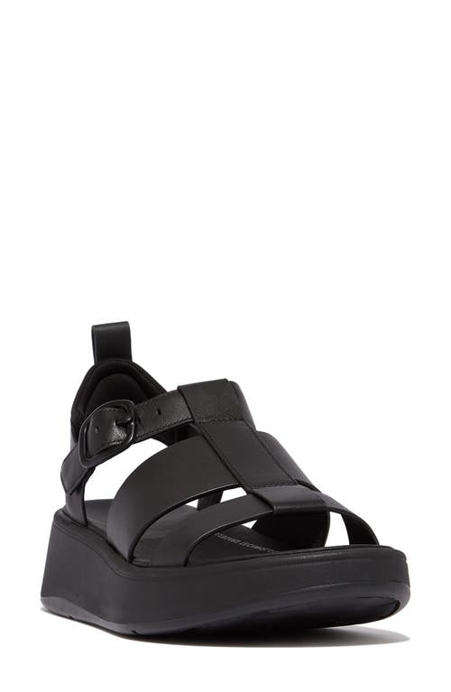 FitFlop F-Mode Ankle Strap Platform Fisherman Sandal in Black at Nordstrom, Size 7