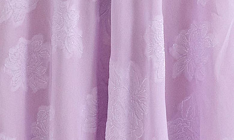 Shop House Of Cb Seren Blush Sheer Lace-up Back Gown In Orchid Bloom