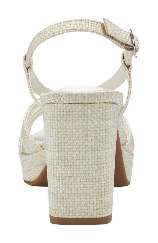 Shop Bandolino Brie Platform Sandal In Light Natural Weave