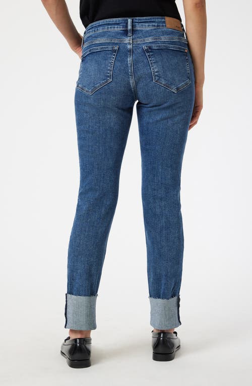Mavi Jeans Emma Mid Rise Slim Boyfriend Jeans In Mid Used Flex Blue