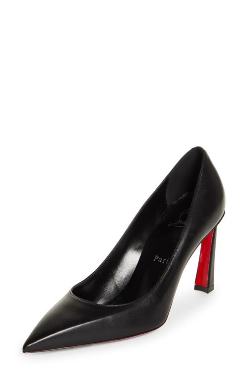 Shop Christian Louboutin Condora Pointed Toe Pump In Black/lin Black