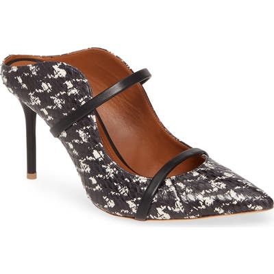 Malone Souliers Maureen Double Band Genuine Snakeskin Pump - Black (Nordstrom Exclusive)