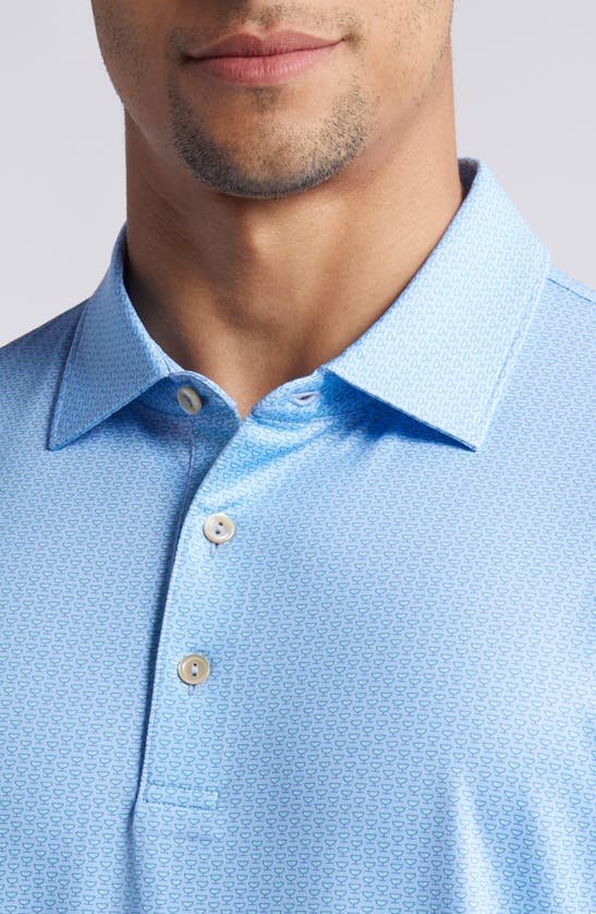 Shop Peter Millar Crown Crafted I'll Have It Neat Performance Polo In Cottage Blue