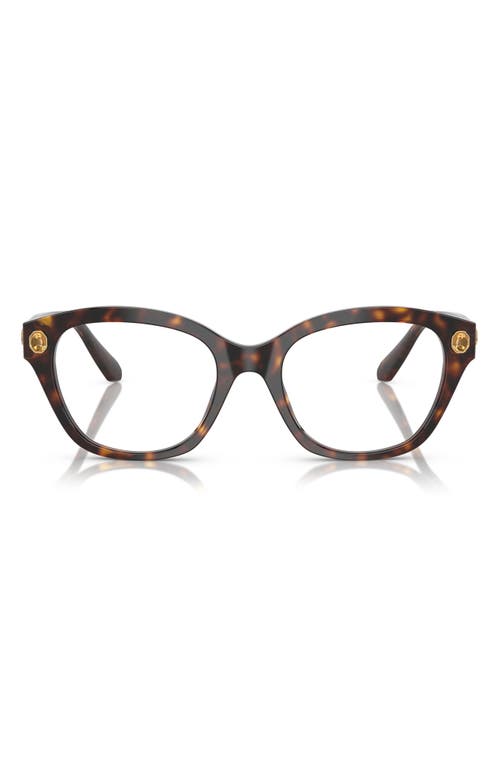 Swarovski 53mm Pillow Optical Glasses In Havana