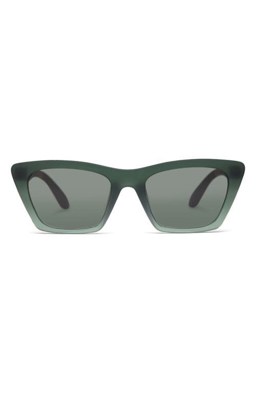 Toms Sahara 54mm Cat Eye Sunglasses In Spruce Crystal Fade/green