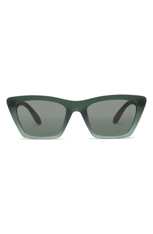 TOMS Sahara 54mm Cat Eye Sunglasses in Spruce Crystal Fade/Green 