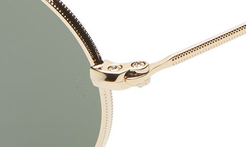 Ray Ban Ray-ban 54mm Round Sunglasses In Gold/black Solid