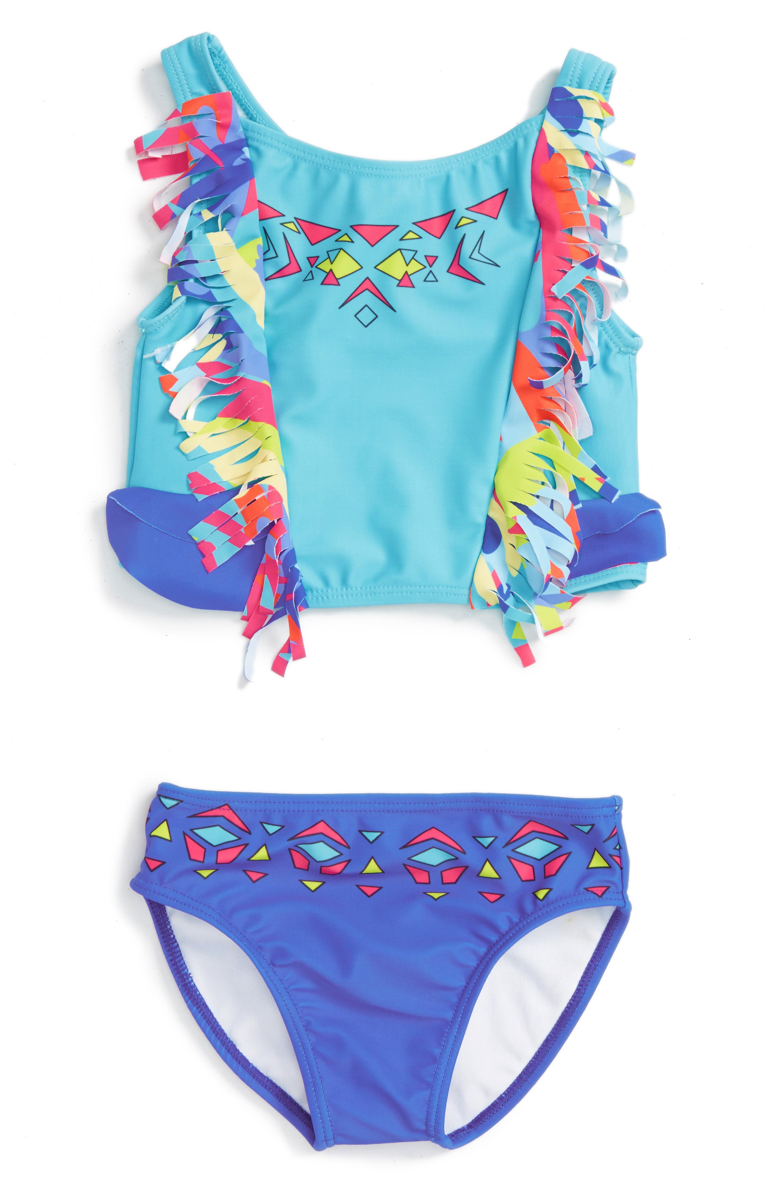 Limeapple Cali Fringe TwoPiece Swimsuit (Baby Girls) Nordstrom