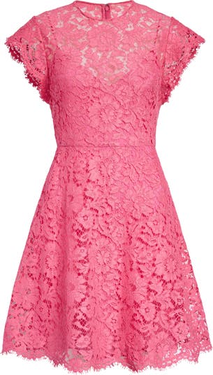 Valentino Floral Lace Fit & Flare Minidress | Nordstrom
