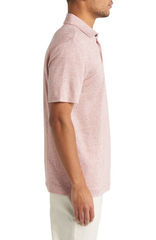 HUGO BOSS BOSS PRESS HEATHERED LINEN PIQUÉ POLO