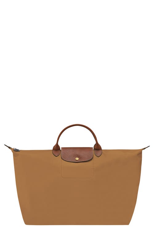 Longchamp 'Le Pliage' Overnighter in Fawn at Nordstrom