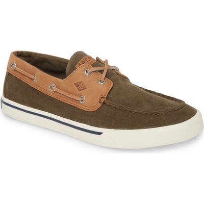 Sperry Bahama Ii Corduroy Boat Shoe- Green