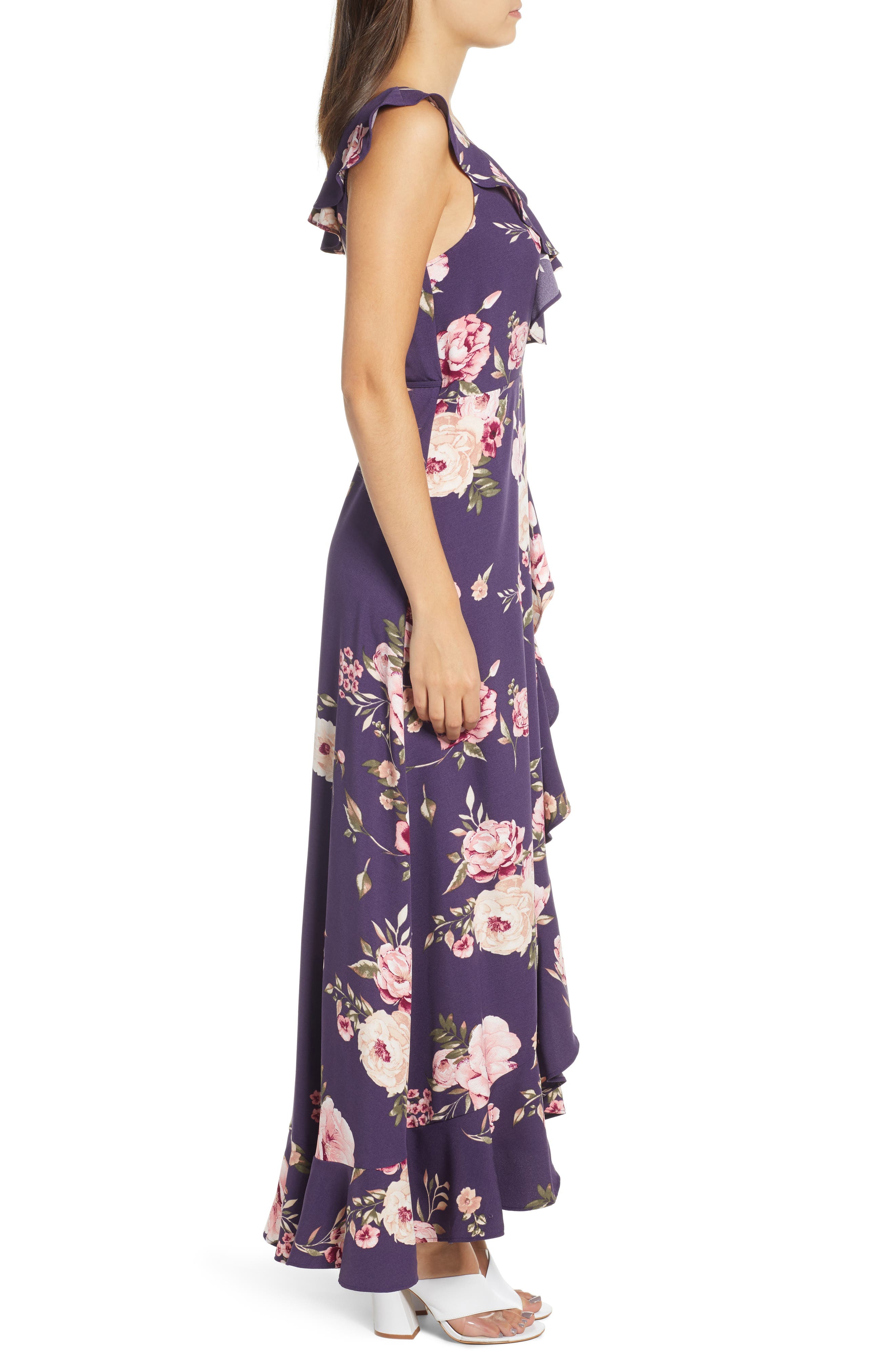 leith ruffle wrap maxi dress