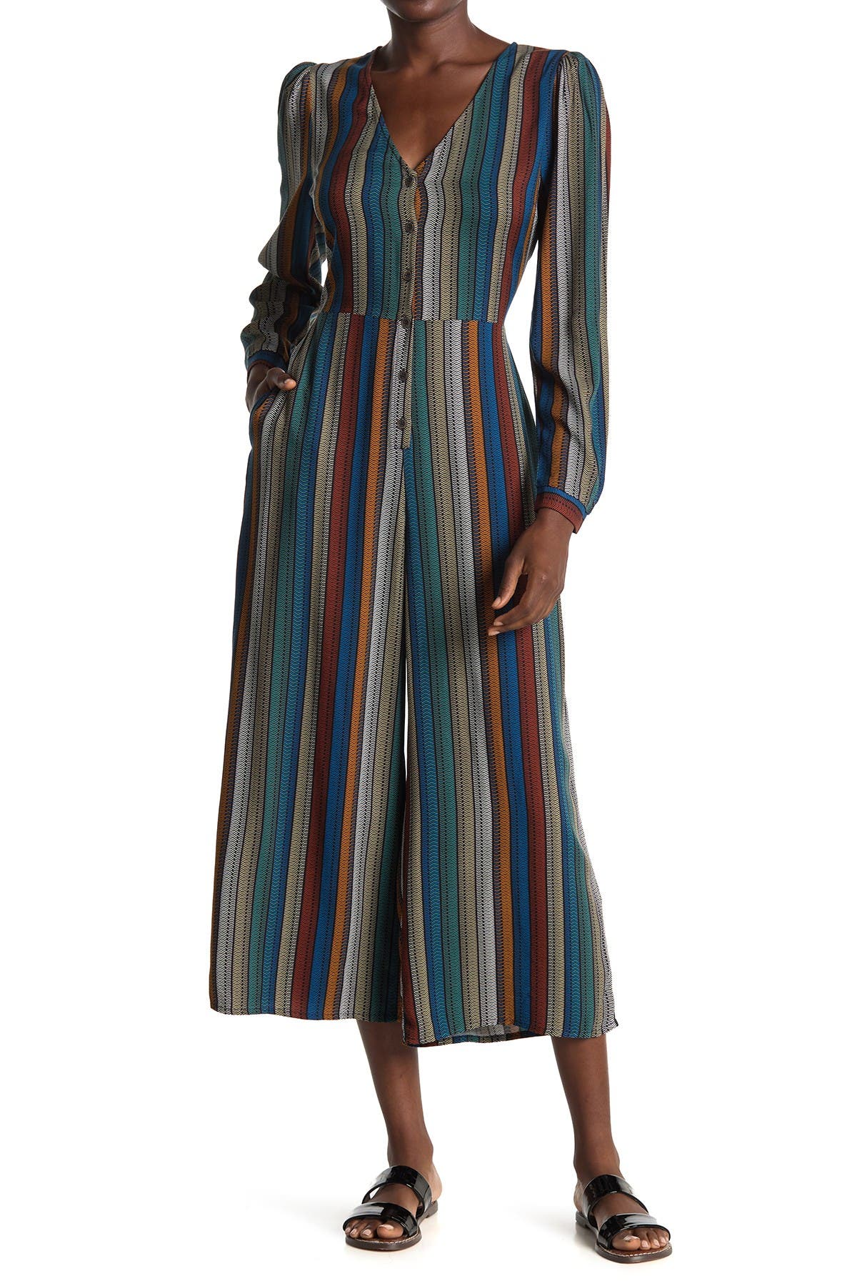 long sleeve cropped jumpsuit