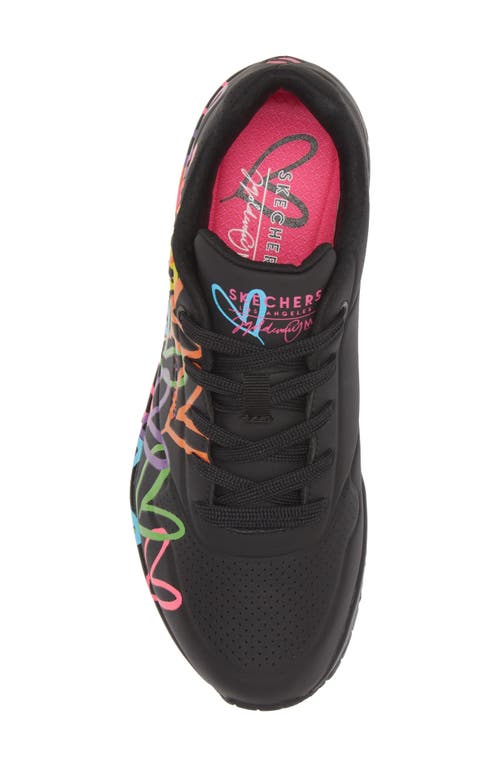 Shop Skechers Uno Highlight Love Sneaker In Black/multi