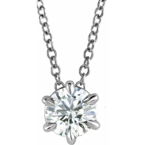 Shop Bliss Diamond 14k Gold 1/2ct Floating Solitaire Ex3 Lab Grown Diamond Pendant Necklace In 14k White Gold