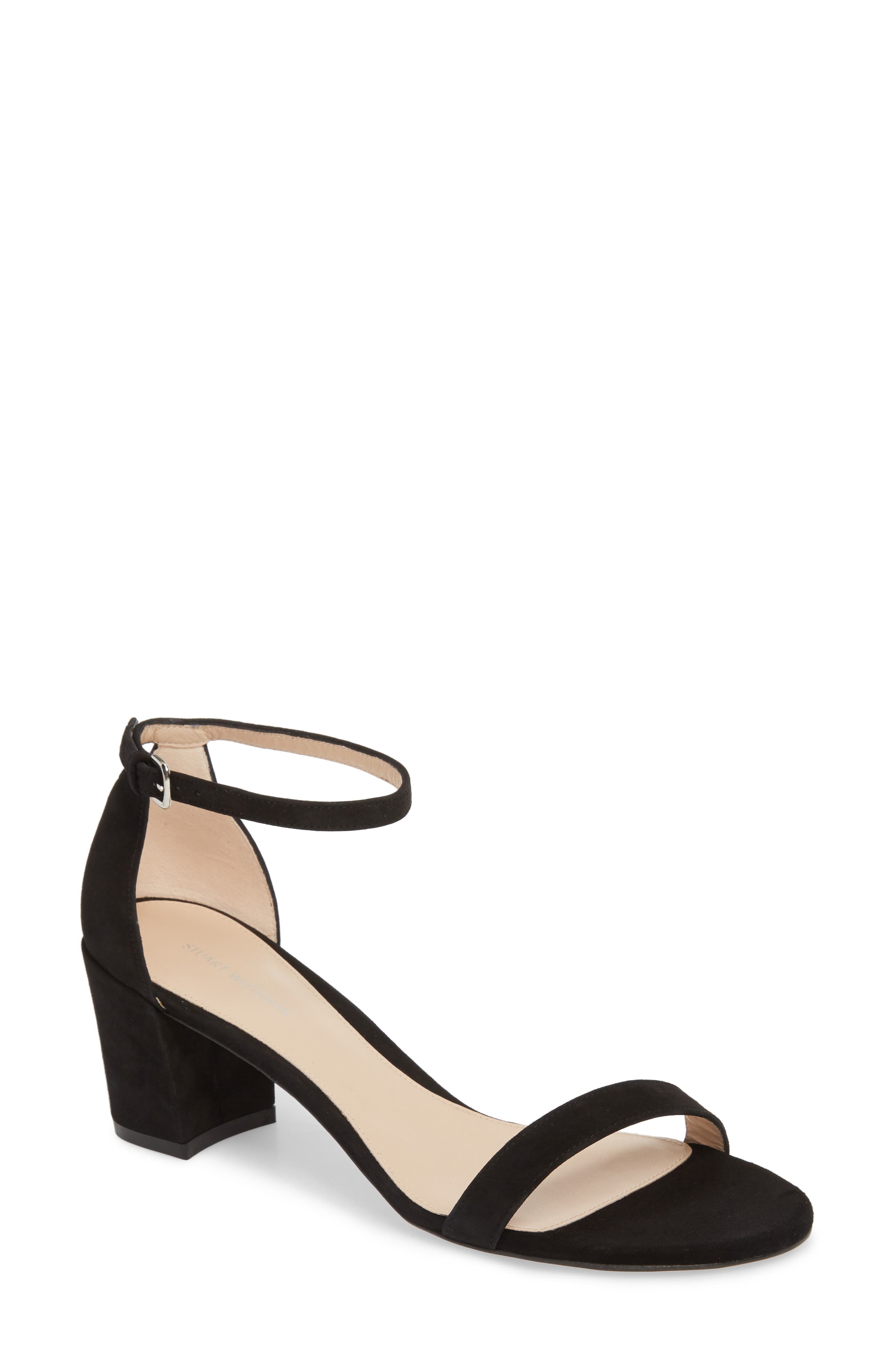 simple black strap heels