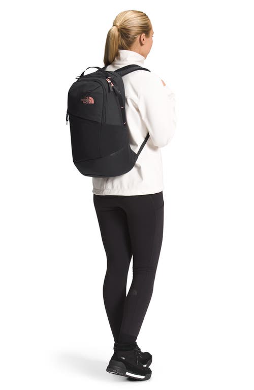 Shop The North Face Isabella 3.0 Backpack In Black Heather/coral Metallic