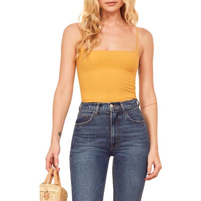 Reformation Carrie Camisole, Yellow