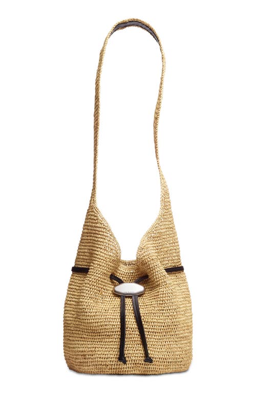 Daily Straw Bucket Bag in Natural