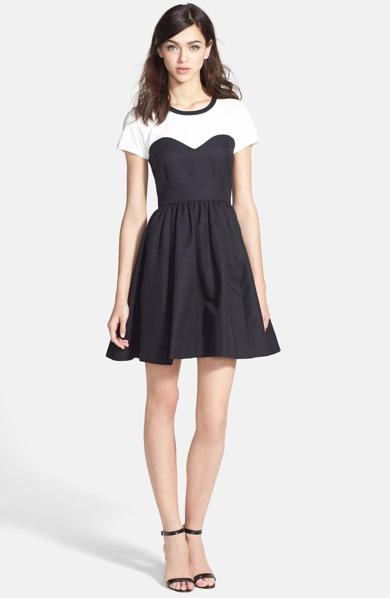 kate spade new york 'gable' colorblock fit & flare dress | Nordstrom