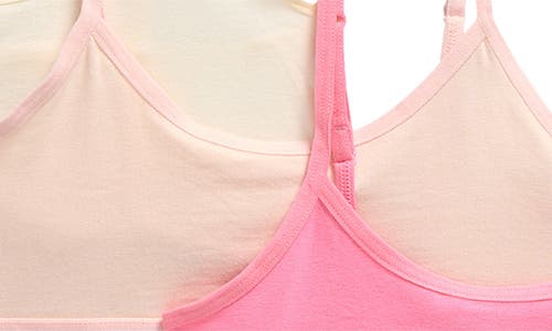 Calvin Klein Kids' Assorted 3-pack Stretch Cotton Bralettes In Pink Spot/crystal Pink/vanilla