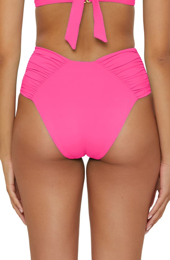 Shop Becca Color Code High Cut Bikini Bottoms In Pink