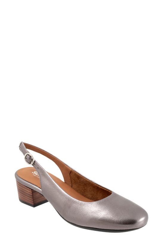 Shop Softwalk ® Largo Slingback Pump In Pewter