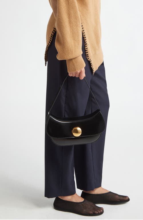 Shop Marni Medium Butterfly Leather Hobo Bag In Black