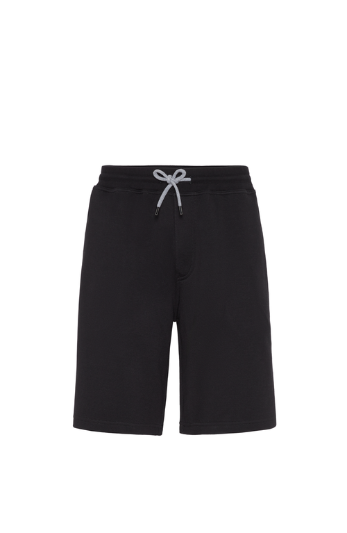 Shop Brunello Cucinelli Cotton, Cashmere And Silk French Terry Double Cloth Bermuda Shorts In Black