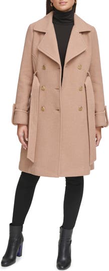 Guess double breasted wool hotsell blend coat